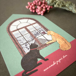 ある冬の日の窓辺　メッセージカード 3枚目の画像