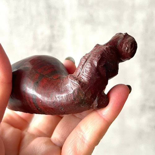 ジンバブエ産【レッドジャスパー】カバ／hippo（141.7g）鉱物 天然石