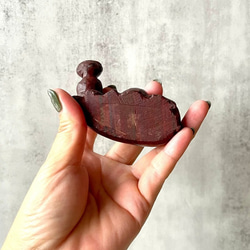 ジンバブエ産【レッドジャスパー】カバ／hippo（141.7g）鉱物 天然石 置物 インテリア 赤碧 15枚目の画像