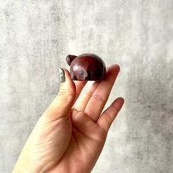 ジンバブエ産【レッドジャスパー】カバ／hippo（141.7g）鉱物 天然石 置物 インテリア 赤碧 13枚目の画像