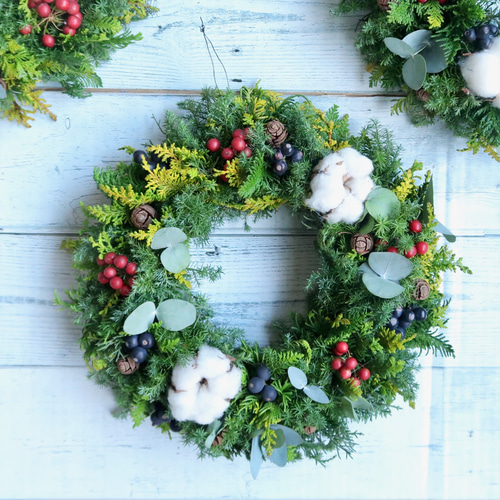 フレッシュクリスマス2025（直径約30cm）フレッシュコニファーの