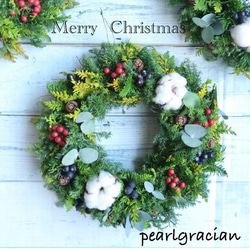 フレッシュクリスマス2025（直径約30cm）フレッシュコニファーの