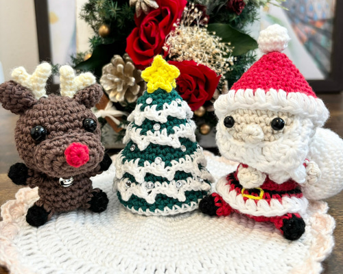 ♪クリスマスのあみぐるみ♪ あみぐるみ はんどめいど みんみ 通販