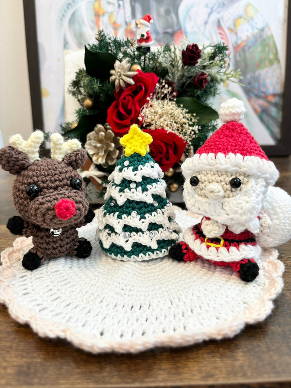 ♪クリスマスのあみぐるみ♪ あみぐるみ はんどめいど みんみ