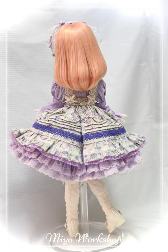 4点BJDベビー服ローゼンリート1/4パープルドレス6ピーススーツ 3枚目の画像