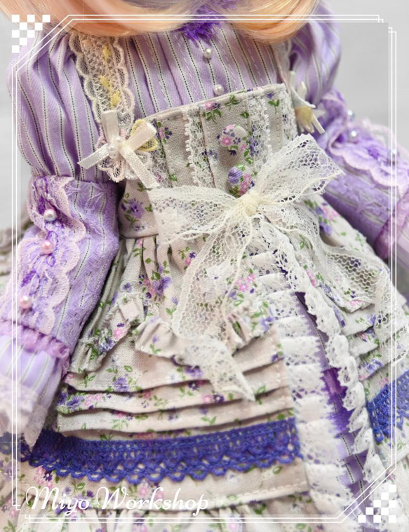 4分BJD娃衣Rosenlied Holiday 1/4巨嬰紫色系洋裝6件套裝 第5張的照片