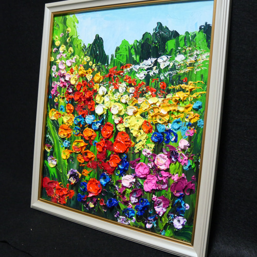 油絵 絵画 【Wild flowers】 絵画 HR 通販 16777402｜Creema(クリーマ)