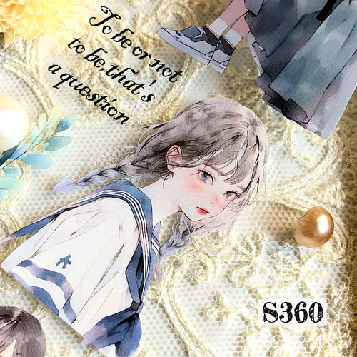 ☆決算SALE☆【S360 コラージュ素材】海外PETステッカー 女子