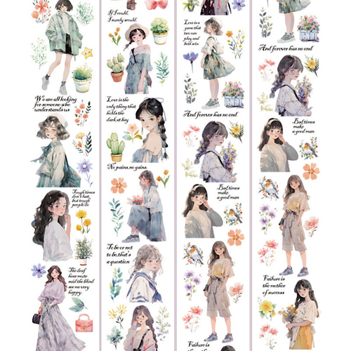 早い者勝ち!!海外マステ♡⃛大量87巻 カットマステ 人物ステッカー まとめ売り 詳細順次◝✩大量海外マステ80巻♡⃛カットマステ 人物