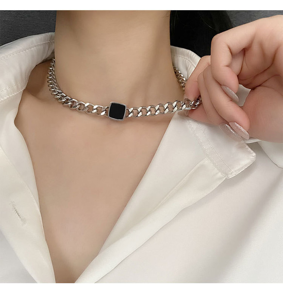 Mexico シルバー925 オニキスハートネックレス（41cm） | Milo