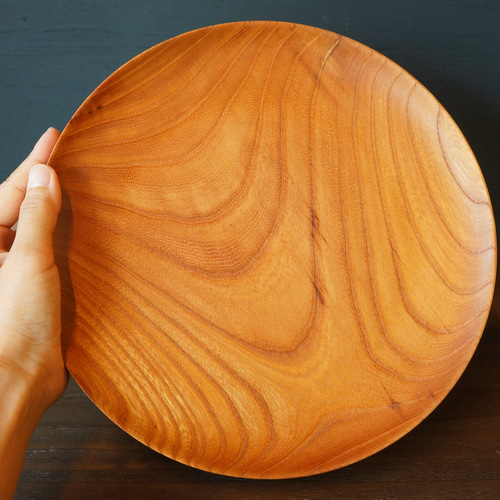 圧倒的な存在感 天然木の皿【木 皿 木製 食器】＃003 ケヤキ 大皿