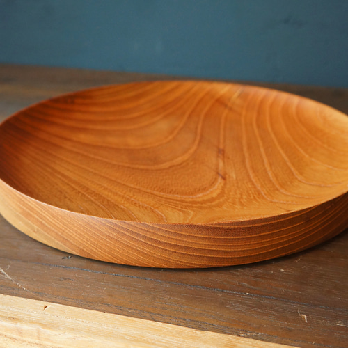 木製の皿 美術品 圧倒的な存在感 天然木の皿【木 皿 木製 食器】＃003 ケヤキ 大皿