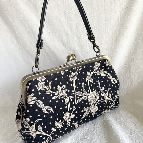 【12月スーパーSALE 15%OFF】 リバティ長財布も大きめスマホも入るがま口ショルダーバッグ 財布・ケース・小物入れ