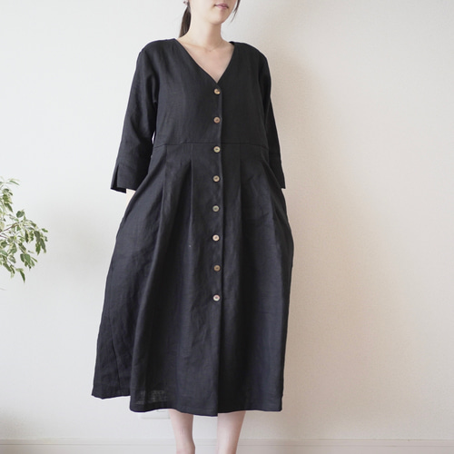 花柄コットンリネンカフタンロングワンピース古着レディース鳥アジア  