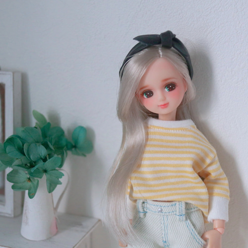ボーダーニット リカちゃん ドール ドール服 ハンドメイド ボーダー 1