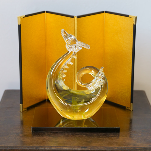 ガラスの干支 辰 「 黄龍 」 龍 お正月 縁起物 受注制作 その他置物