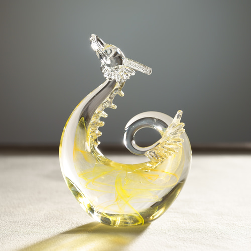 ガラスの干支 辰 「 黄龍 」 龍 お正月 縁起物 受注制作 その他置物