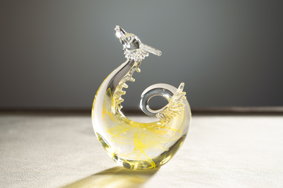 ガラスの干支 辰 「 黄龍 」 龍 お正月 縁起物 受注制作 その他置物