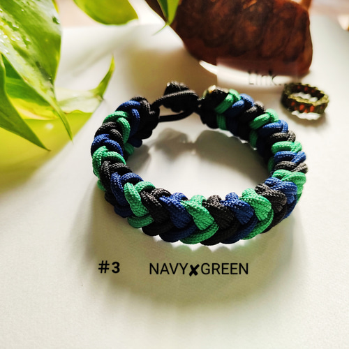 Paracord Braceled〝3color Snake Belly“ ブレスレット fuuu! 通販