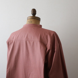 ＊初夏ＳＡＬＥ　ギマ擬麻コットン　立襟　バンドカラー おしりすっぽり　ロング　燕尾裾　シャツ　ゆったり　F89 10枚目の画像