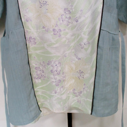 ７４４５　花柄の着物で作ったプルオーバー　#送料無料 9枚目の画像