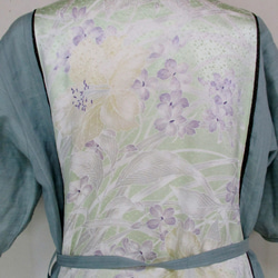 ７４４５　花柄の着物で作ったプルオーバー　#送料無料 5枚目の画像