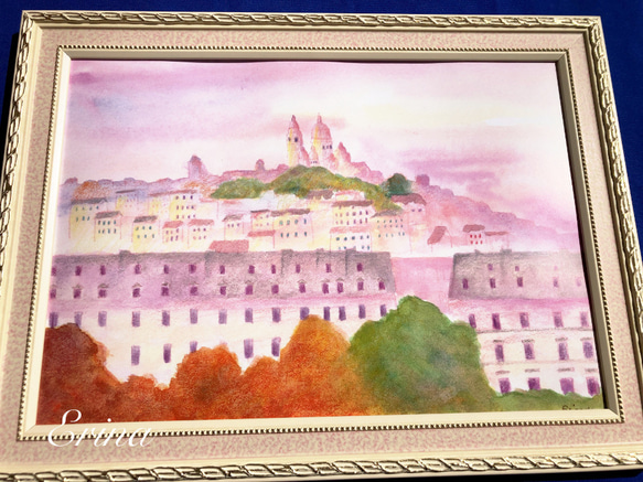 モンマルトルの丘とパリの街並み　ポスター 3枚目の画像