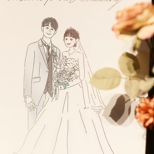 似顔絵ウェルカムボード♡│かわいい結婚式・ウェディング