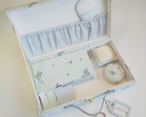 ミッキー様オーダーご依頼作品です カルトナージュ裁縫箱(大) ミッキー様オーダーご依頼作品です カルトナージュ裁縫箱(大)