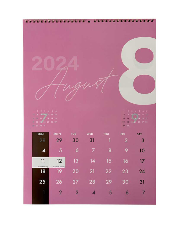 2024年　壁掛カレンダー 8枚目の画像