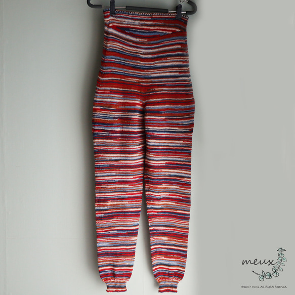 ✨️新品未使用✨️エム&キョウコ ✨️マルチボーダー ニットレギンス