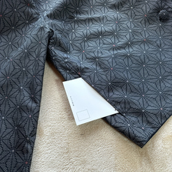 大島紬のノーカラージャケット　リバーシブル　麻の葉×亀甲　着物リメイク 6枚目の画像