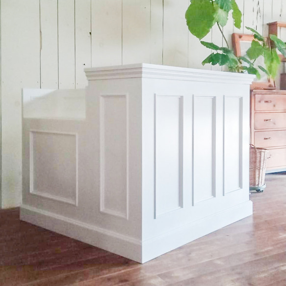 現品処分品　壁付け　L字　レジカウンター アール・エフ・ヤマカワ 消毒・水拭きOK！3color 受付カウンター