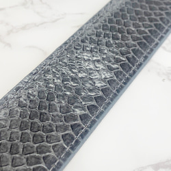 日本製　パイソン　上質　ベルト　Lサイズ　蛇革　ダイヤモンドパイソン　エキゾチックレザー 3枚目の画像