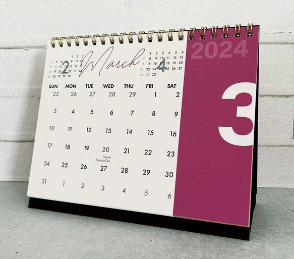 2024年 卓上カレンダー 3枚目の画像