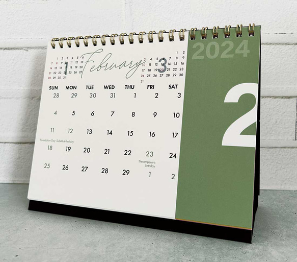 2024年 卓上カレンダー 2枚目の画像