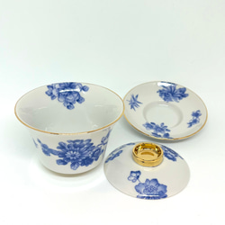 シノワズリ中国茶器　蓋碗　カップ&ソーサー 2枚目の画像