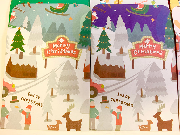 クリスマスポチ袋 24枚 No.281 おすそ分けファイルにも♪アドベントカレンダー　プレゼント 8枚目の画像