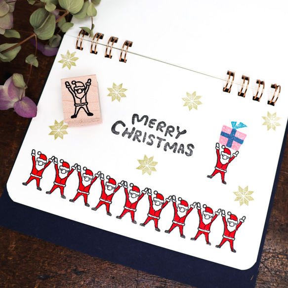 聖誕老人萬歲 * 20mm x 26mm * 橡皮圖章 * R921 第1張的照片