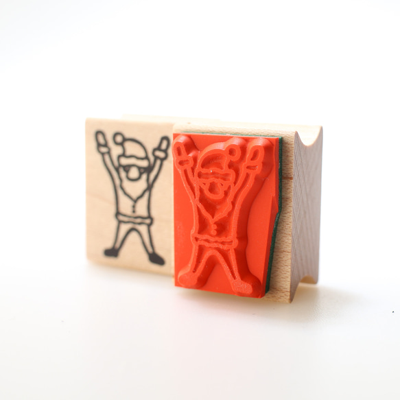 聖誕老人萬歲 * 20mm x 26mm * 橡皮圖章 * R921 第5張的照片