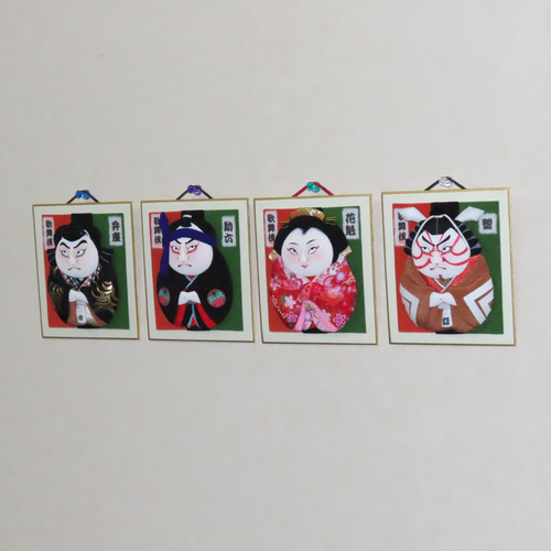 歌舞伎絵 『弁慶』 押絵色紙 外国の方へのプレゼントにも その他
