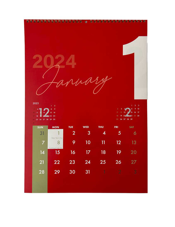 【アウトレット品】2024年　壁掛カレンダー 12枚目の画像