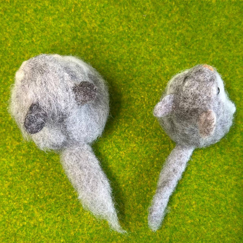 羊毛フェルト チンチラ①② 2種 羊毛フェルト toiro 通販 16778623