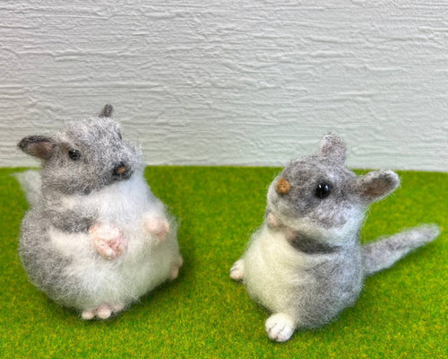 羊毛フェルト　チンチラ(グレー) 羊毛フェルト チンチラ 羊毛フェルト kanken 通販 17053666