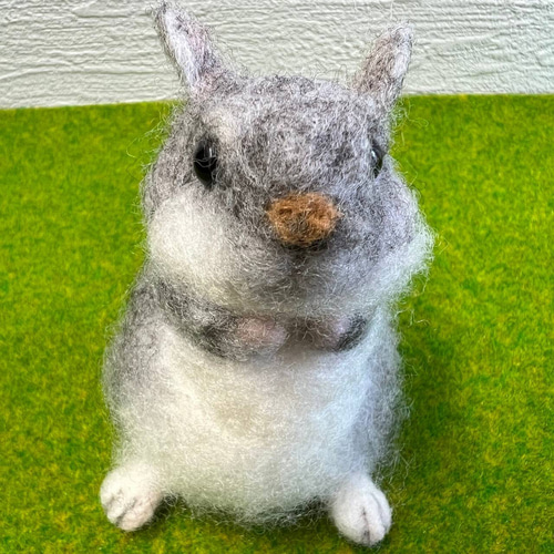 羊毛フェルト チンチラ①② 2種 羊毛フェルト toiro 通販 16778623