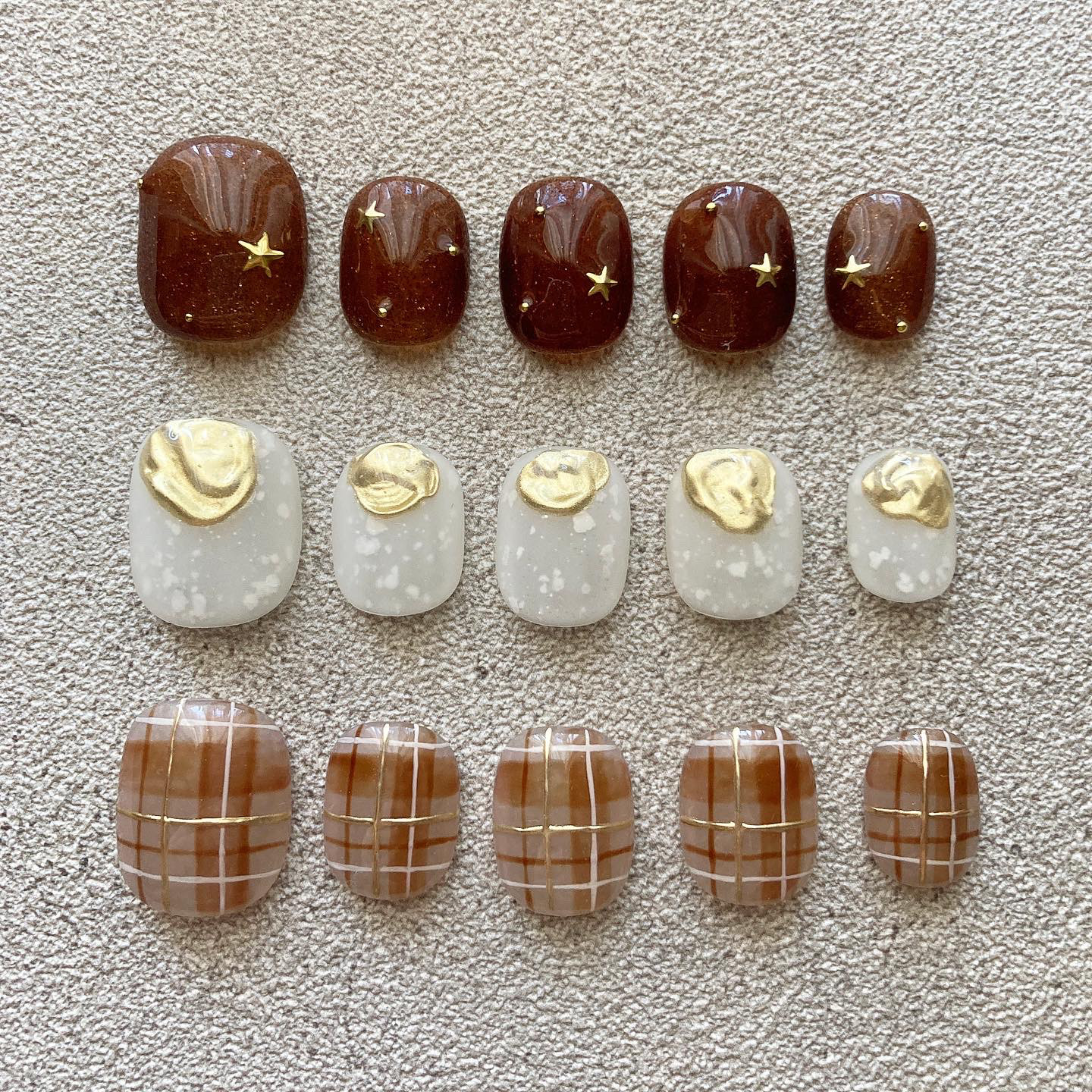 ミラーアートネイル/お出かけネイル/大人ネイル/クリスマス/クリスマスネイル/タータンチェック/サイズオーダー