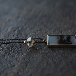dendritic agate brass necklace (kogarashi) 11枚目の画像