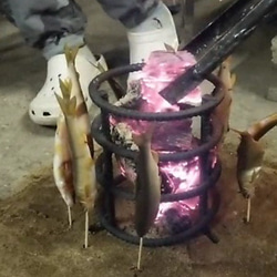 原始焼き　串焼き　魚焼き　囲炉裏　4L　ろばた　枠　炭金枠 3枚目の画像