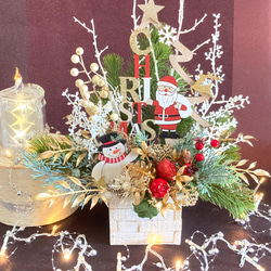"Merry xmas！サンタとスノーマン君のクリスマス飾り＂　 1枚目の画像