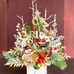 "Merry xmas！サンタとスノーマン君のクリスマス飾り＂　 2枚目の画像